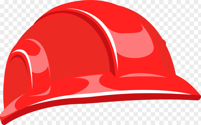 Simple Red Safety Helmet Hard Hat PNG