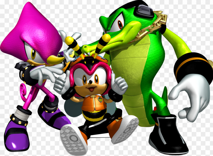 Sonic The Hedgehog Heroes Knuckles' Chaotix Espio Chameleon Free Riders Vector Crocodile PNG