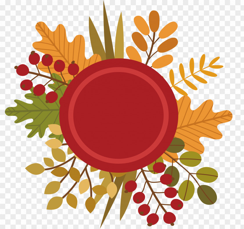 The Autumn Leaves Decorate Title Box Leaf Clip Art PNG