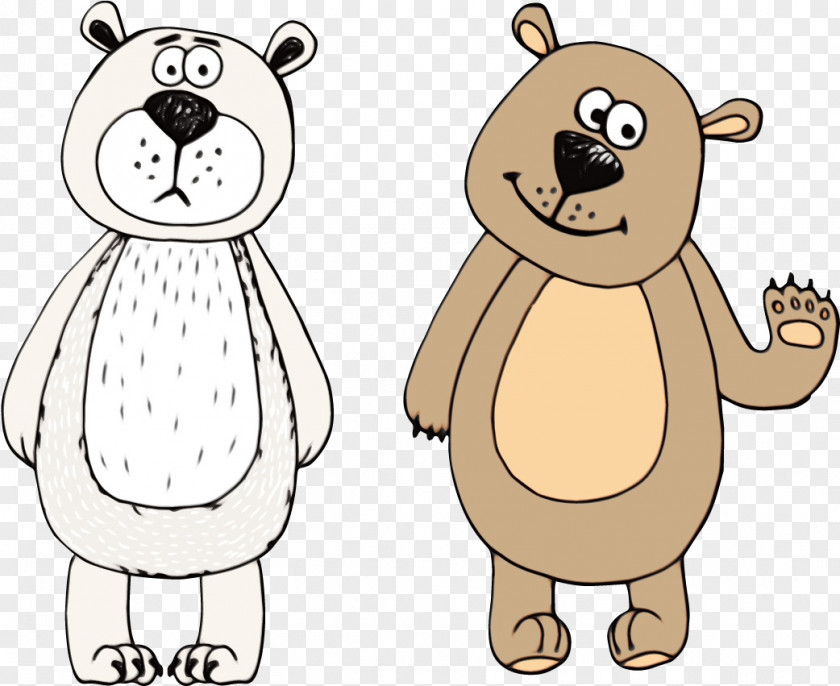 Bear Animated Cartoon Brown Animal Figure Clip Art PNG