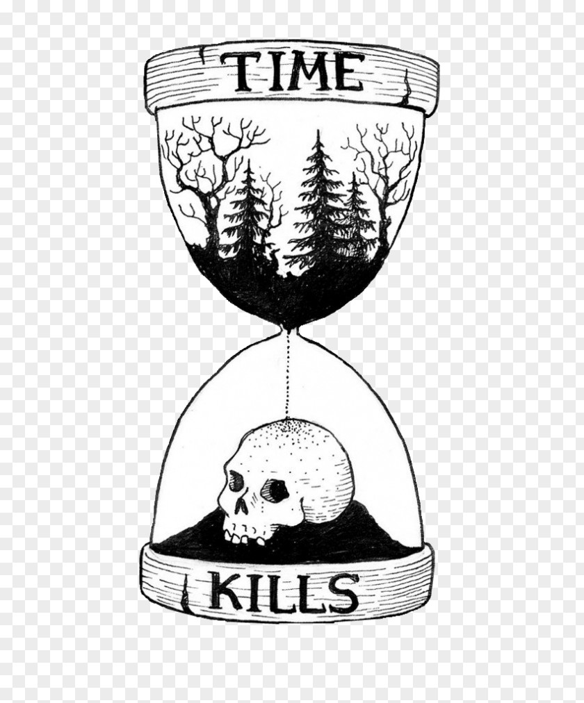Hourglass Tattoo Sands Of Time Drawing Human Skull Symbolism PNG