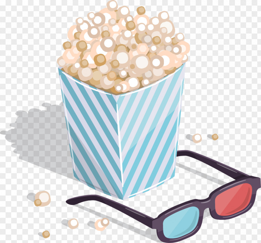 Popcorn Film Flat Design PNG