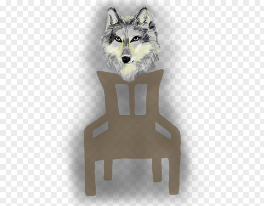 Chair Gray Wolf Seat Wood Fur PNG