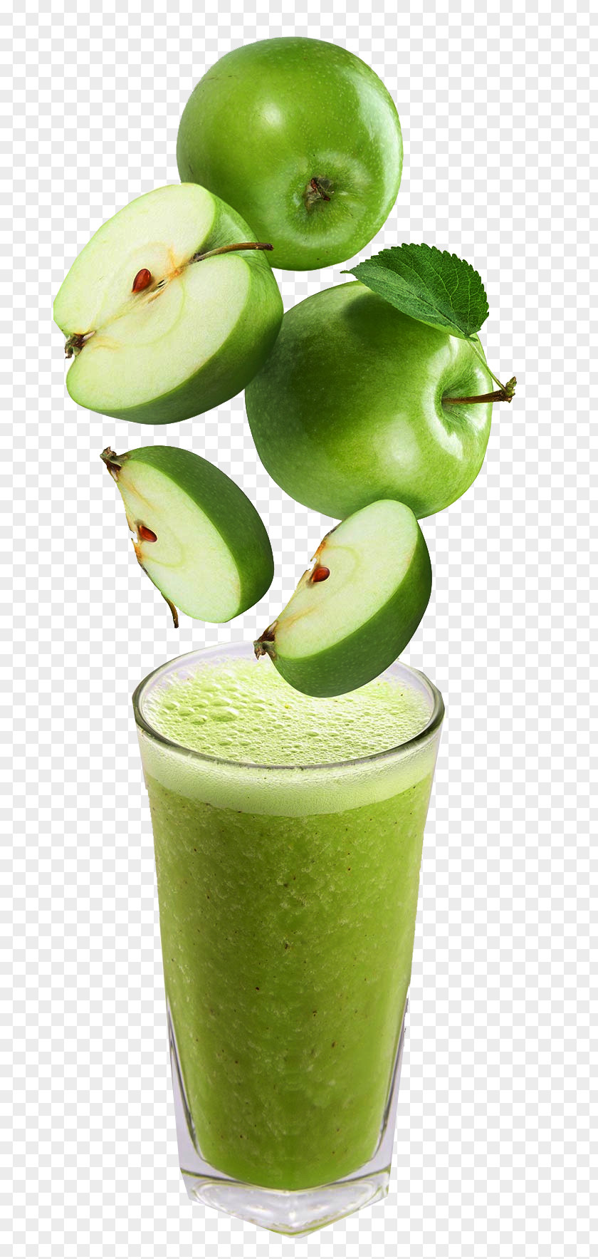 Green Apple Juice Smoothie Cocktail Pie PNG