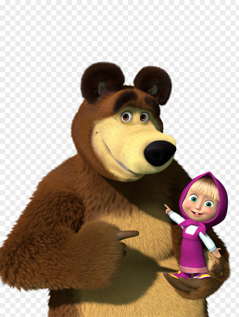 Masha And The Bear Cartoonito Desktop Wallpaper PNG