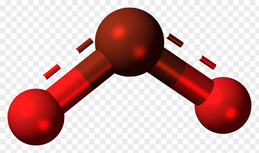 Oil Molecules Bromine Dioxide Diatomic Molecule Ball-and-stick Model PNG