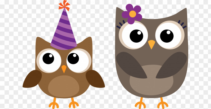 Simple Hand-painted Cartoon Owl Hat Mother Birthday Cake Party PNG