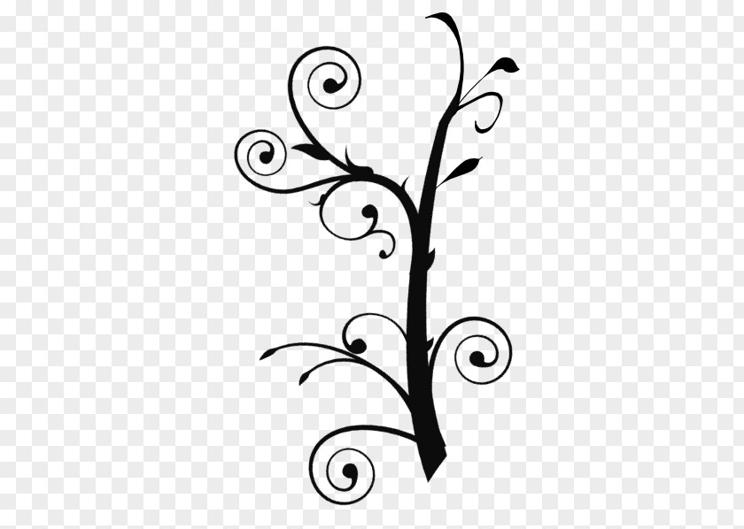 Swirly Branch Cliparts Black And White Clip Art PNG