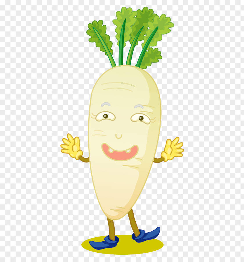 Cartoon Radish Vegetable Carrot Vector Graphics Image PNG
