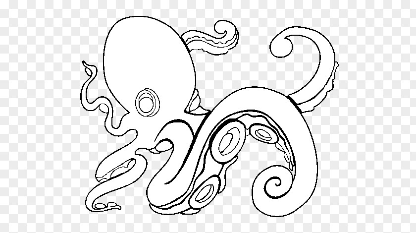 Octopus-cartoon Line Art Drawing Clip PNG