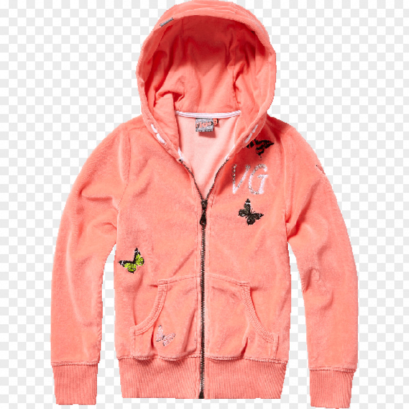Pink Peach Hoodie Bluza Sweater Jacket PNG