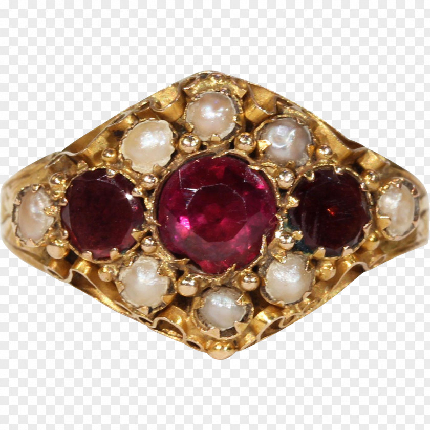 Ruby Earring Jewellery Brooch PNG
