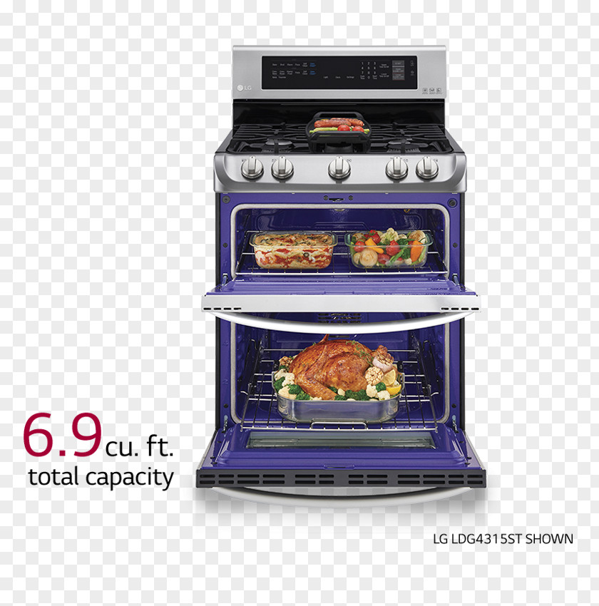 Self-cleaning Oven Cooking Ranges LG Electronics LDG4315 Gas Stove PNG