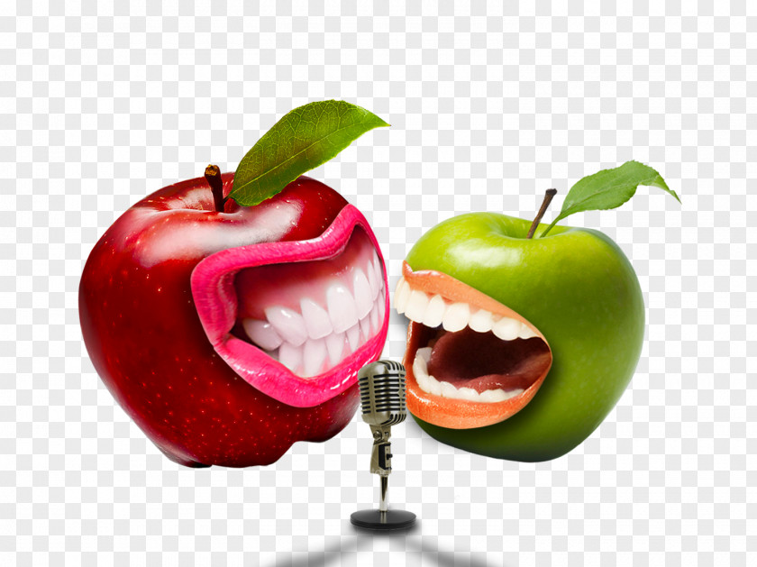 Singing Apple Poster Download PNG