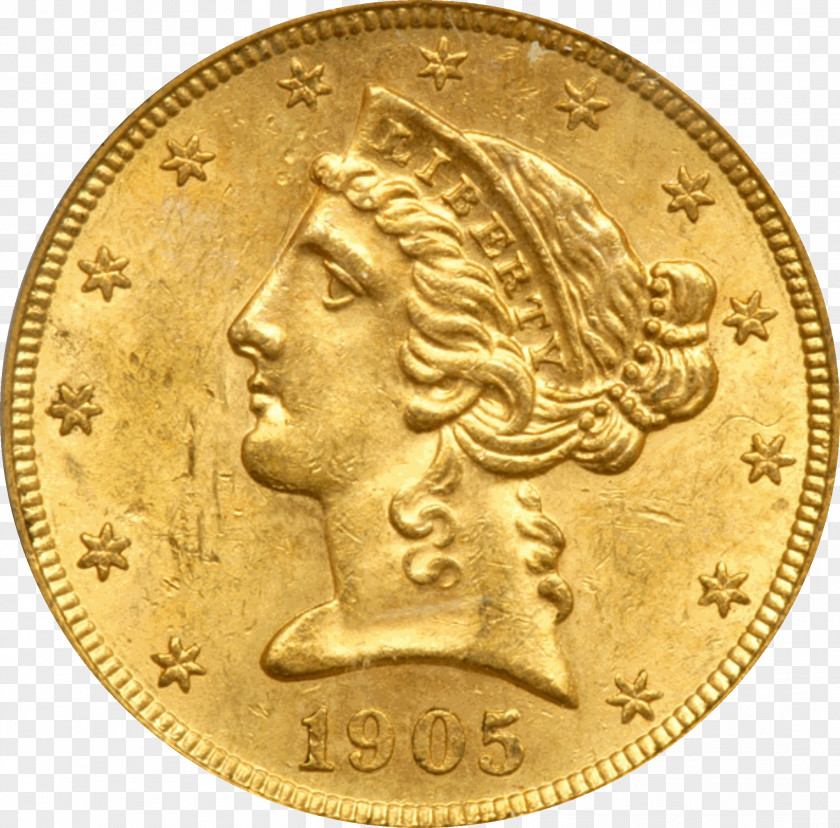 Gold Coin Collecting American Eagle PNG