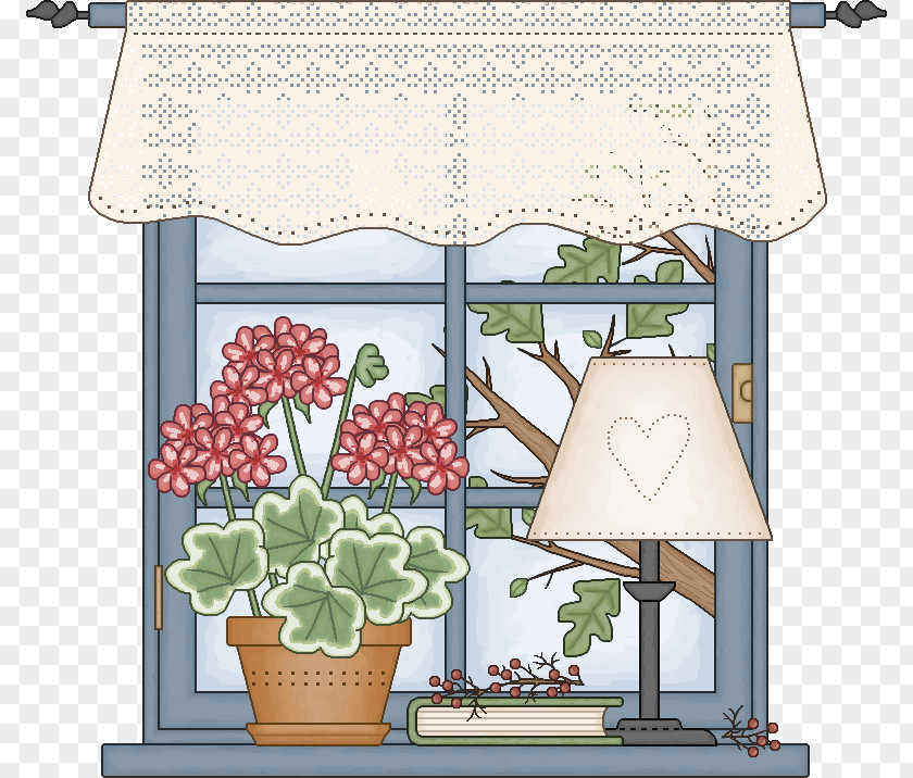 Window Vintage Clothing Floral Design Decoupage Clip Art PNG