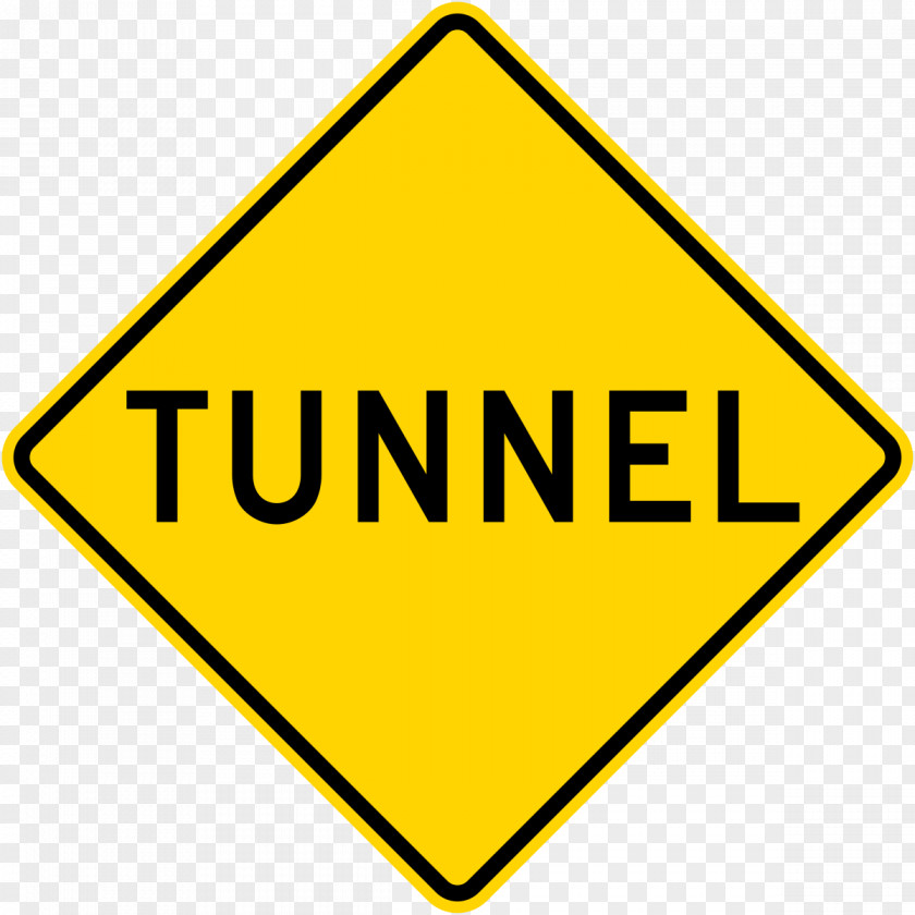 Tunnel Warning Sign Traffic Road PNG