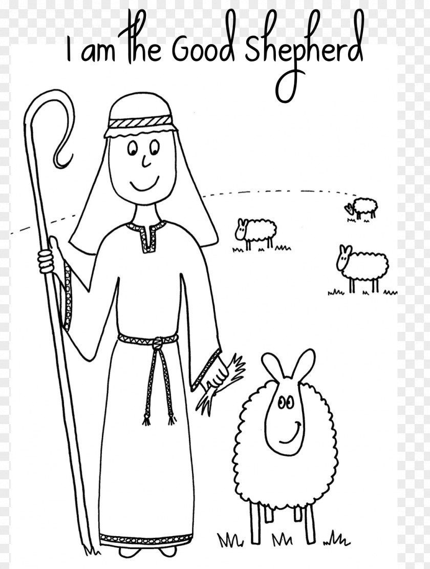 Color Sheep German Shepherd Good Coloring Book Bible PNG