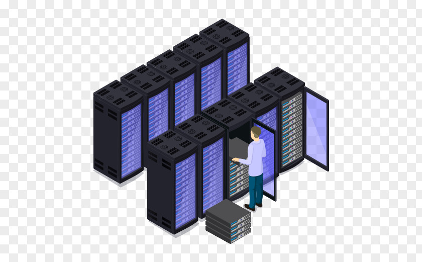 Datacenter Illustration Data Center Radio-frequency Identification Asset Tracking IT Management PNG