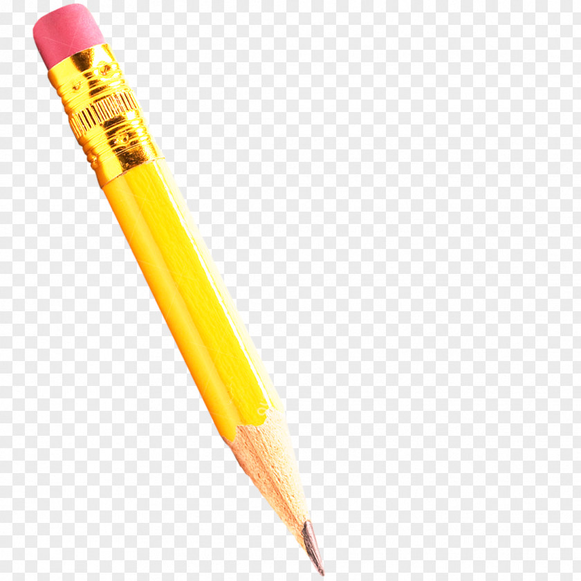 Office Instrument Ball Pen Yellow Writing Accessory Implement Supplies PNG