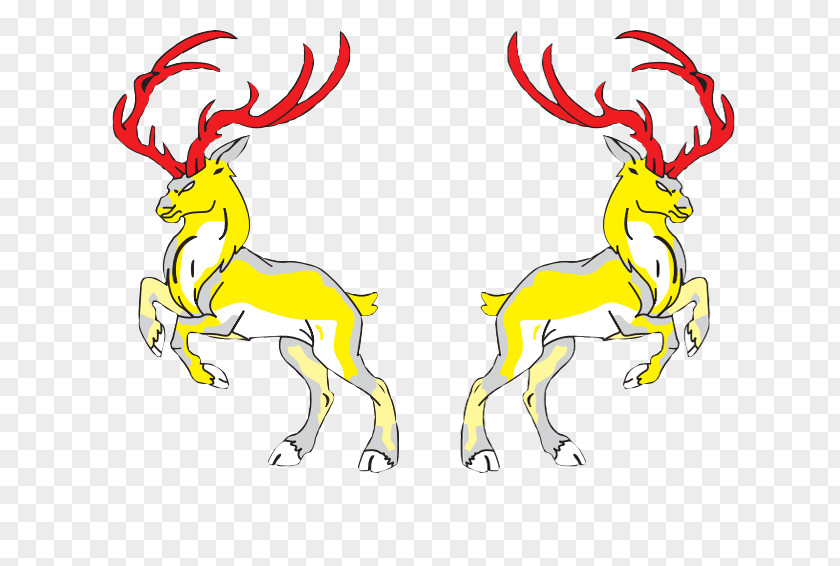 Reindeer Antler Wildlife Character Clip Art PNG