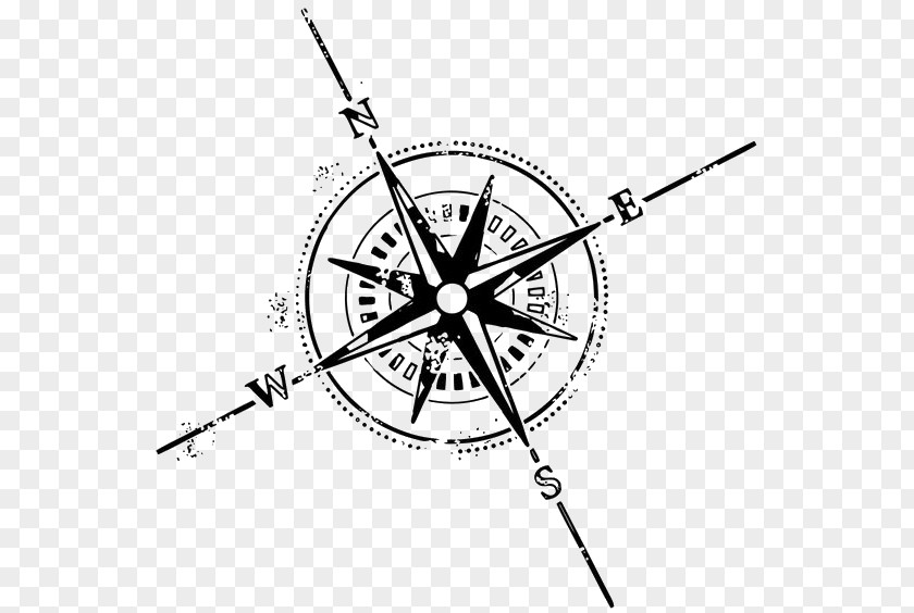 Cartoon Compass Rose Clip Art PNG
