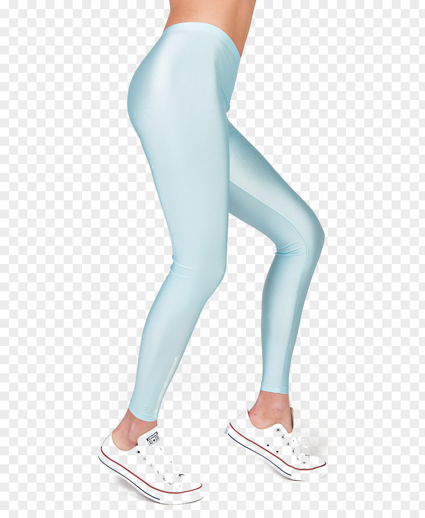 Tropical Summer Leggings Baby Blue Turquoise Yoga Pants Clothing PNG