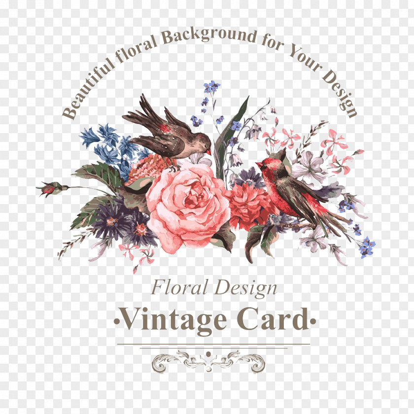 Wedding Invitations Decorative Pattern Bird Flower Greeting Card Illustration PNG