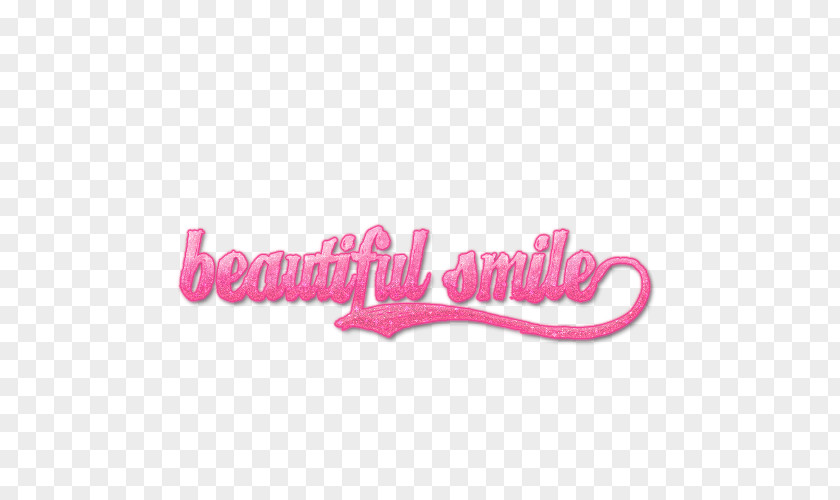 Beautiful Smile Logo Brand Pink M Font PNG