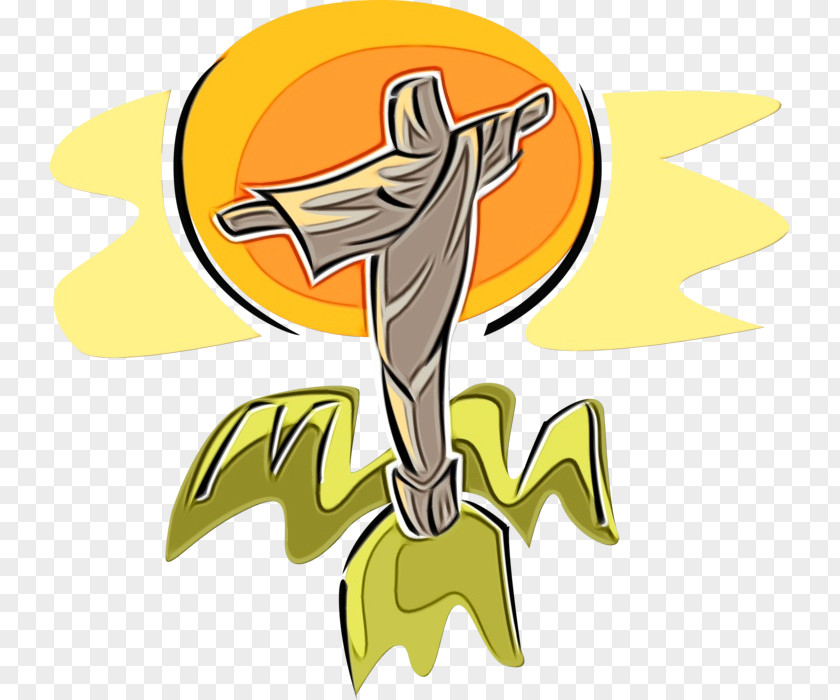 Cross Symbol Yellow Cartoon Logo PNG