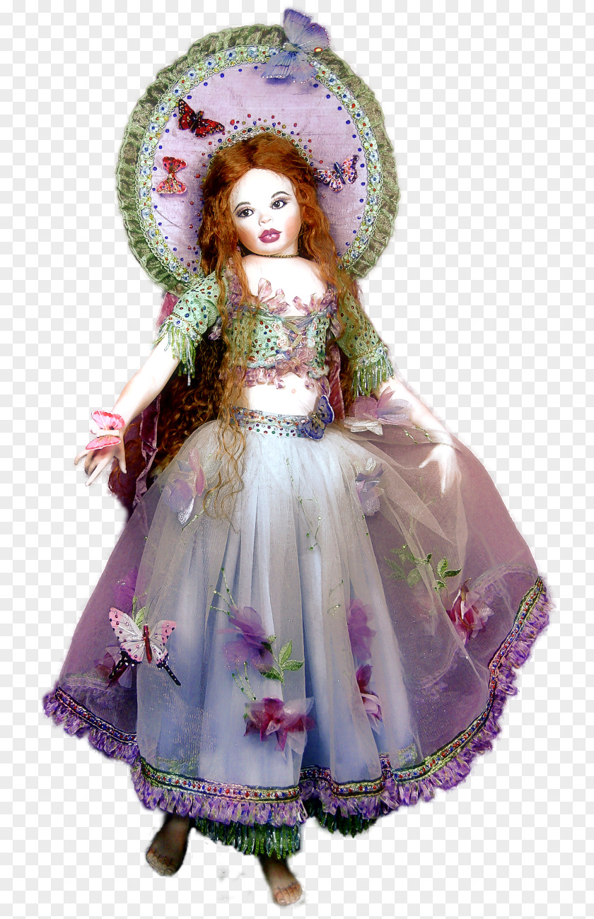 Spring Doll Lavender Lilac Costume Design Violet PNG