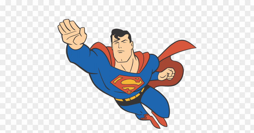 Vector Superman Logo Cartoon Drawing PNG
