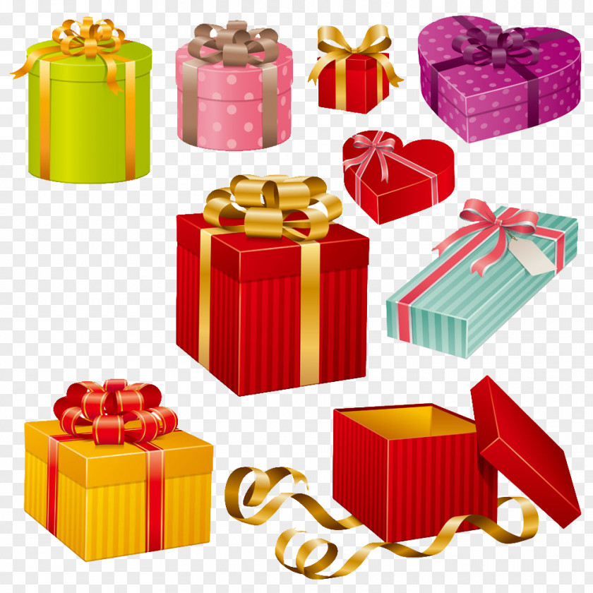Cartoon Pictures Gift,Holiday Gift Packs Box Designer PNG