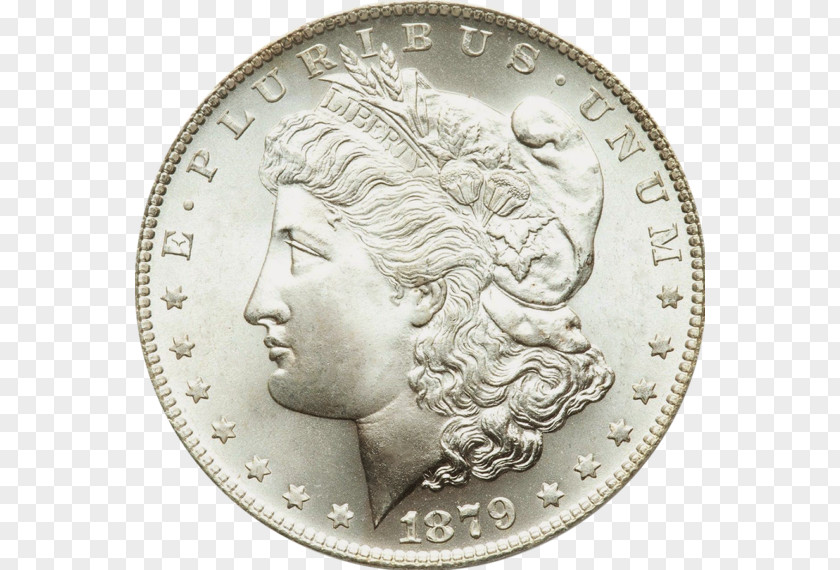 Silver Coin Morgan Dollar United States PNG