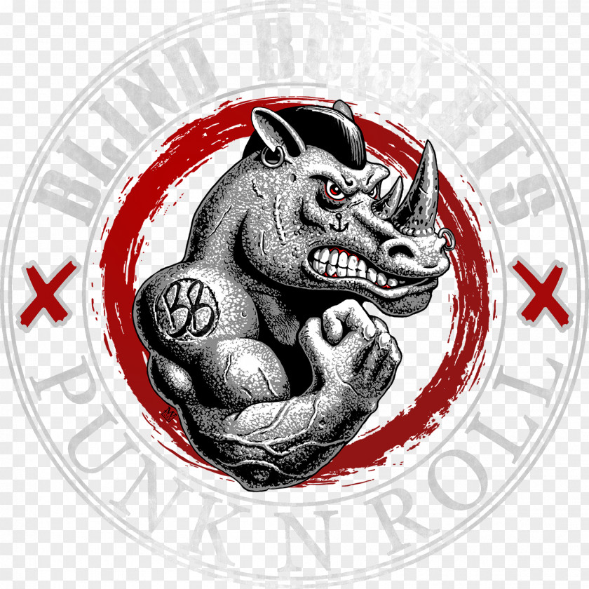 Blind Rhinoceros Logo T-shirt Animal Font PNG