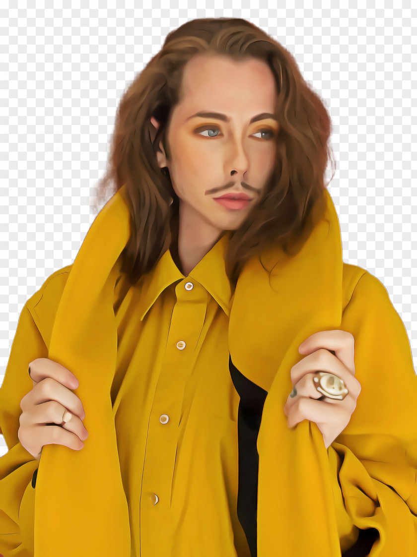 Gesture Hood Yellow Clothing Outerwear Raincoat Jacket PNG