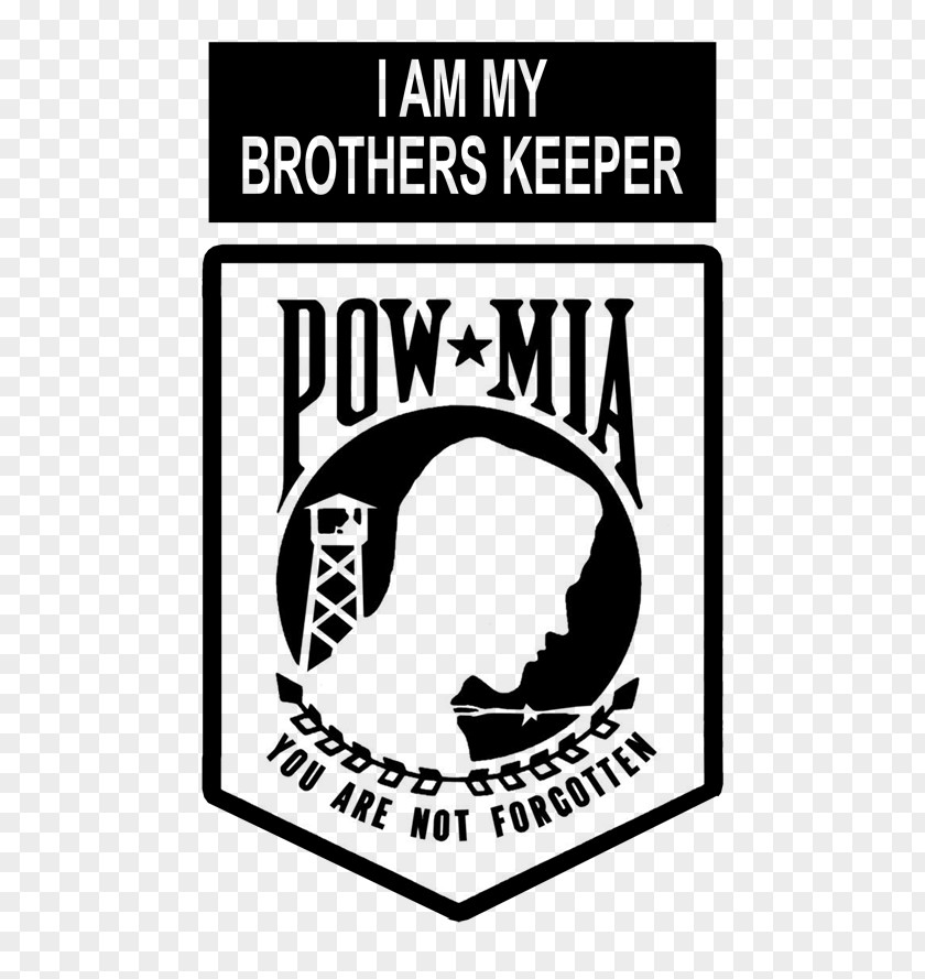 National League Of Families POW/MIA Flag Missing In Action Prisoner War Killed Decal PNG