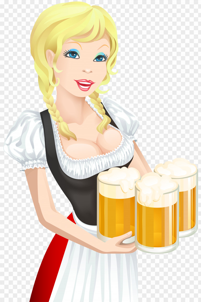 Oktoberfest Girls With Beer Clip Art PNG