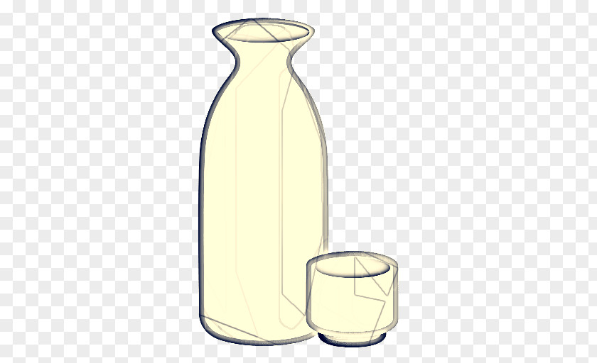 Bottle Glass Vase Design PNG