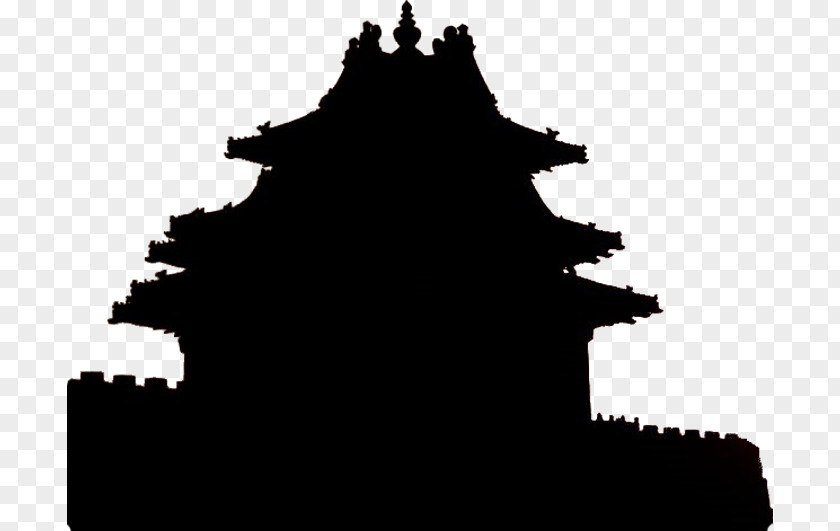 City Silhouette Forbidden Jingshan Park Shanghai Chinese Architecture PNG