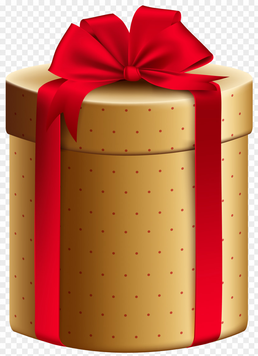 Gold Red Gift Box Clipart Image Paper Clip Art PNG