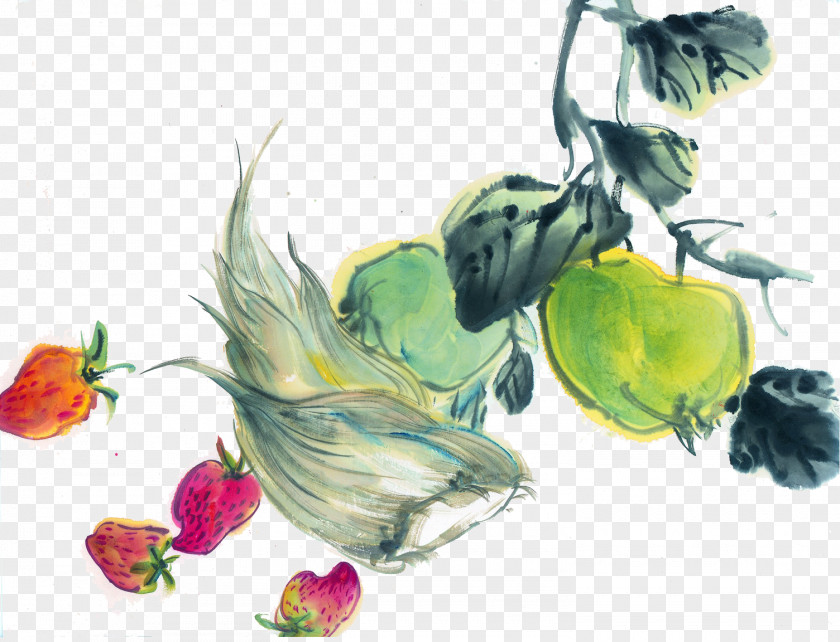 Illustration Vegetable Watercolor Painting Ink Wash Auglis PNG