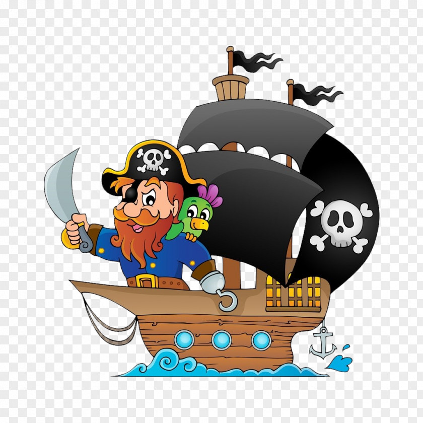 Pirate Material Piracy Drawing Boat Illustration PNG