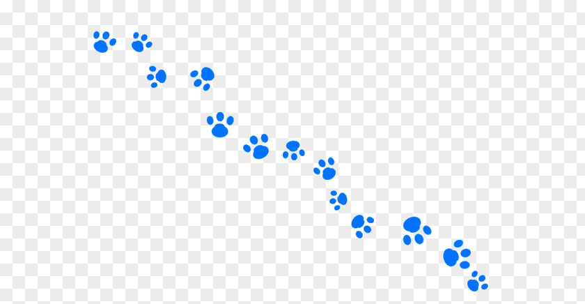 Puppy Footprints Dog Blue PNG