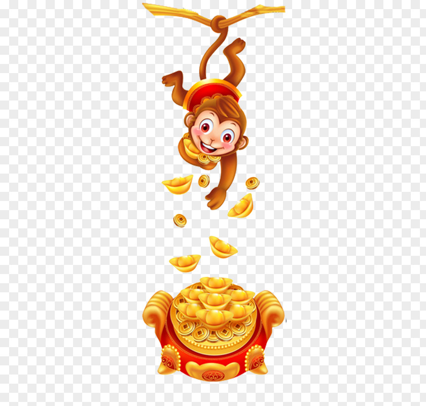 Creative Cartoon Monkey Illustration PNG