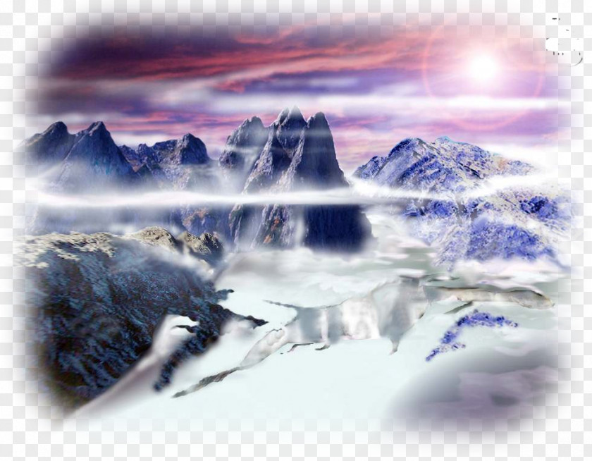 Ice Polar Cap 09738 Nunatak Regions Of Earth Desktop Wallpaper PNG