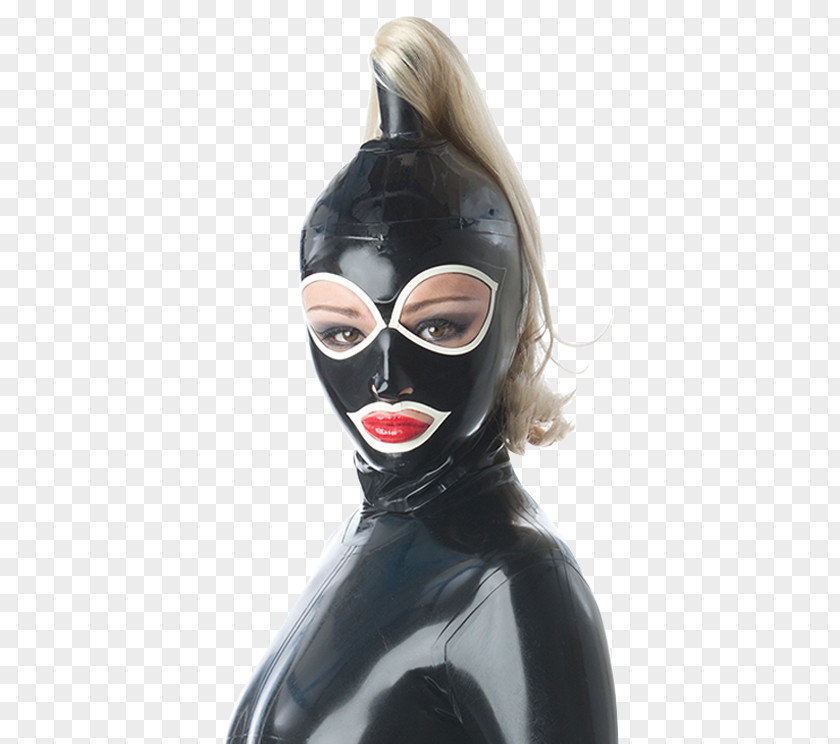 Mask Latex Ponytail Hood PNG