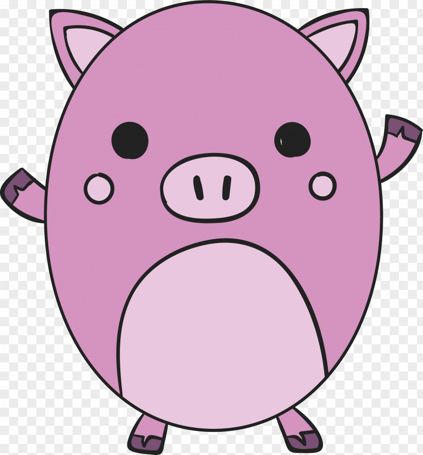 Pink Cute Pig Domestic Computer File PNG