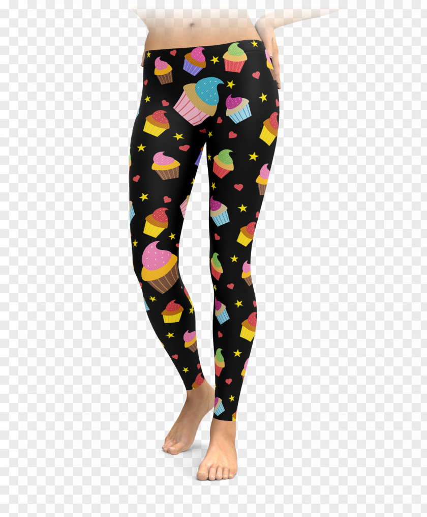 Cute Cupcake Leggings Sock Clothing Tights Capri Pants PNG