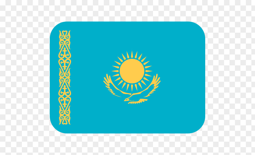 Emoji Flag Of Kazakhstan Vector Graphics Illustration PNG
